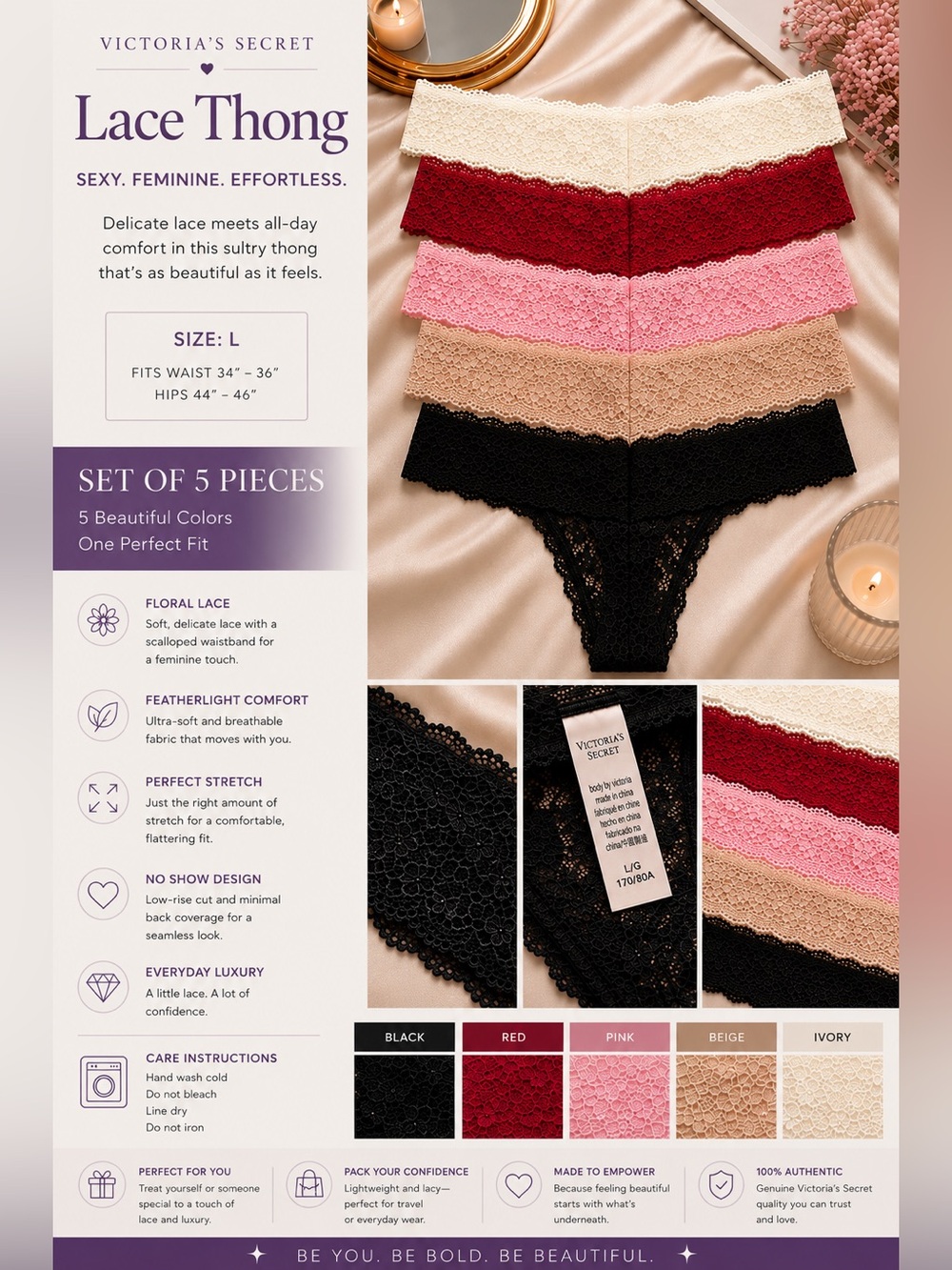 ✨ Victoria’s Secret Lace Thong Set ✨
